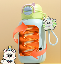 2024 Children's Insulated Cup 316L High Beauty Water Bottle for Male and Female Students High Beauty Double Drinking Straw Water Cup