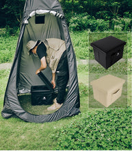 Outdoor camping portable folding toilet, outdoor toilet, car mounted self driving tour emergency mobile toilet storage box