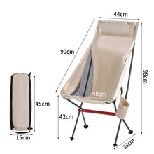 Folding chair Portable fishing stool Light casual moon chair Camping art student recliner chair