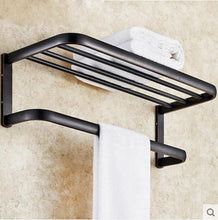 European-style retro copper bath towel rack Black bronze bath towel rack Simple black bronze bathroom pendant bath towel rack