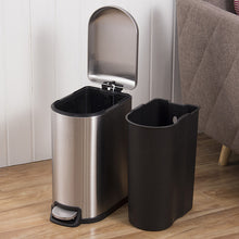 Household 90° fixed lid garbage can stainless steel foot with lid sanitary bucket kitchen quiet slow drop foot step