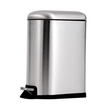 Household 90° fixed lid garbage can stainless steel foot with lid sanitary bucket kitchen quiet slow drop foot step