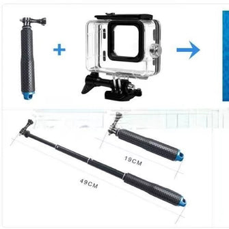 9/10/11/12 accessory set 54 in one waterproof case silicone cover selfie stick filter chest headband