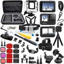 9/10/11/12 accessory set 54 in one waterproof case silicone cover selfie stick filter chest headband