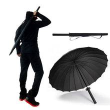 #Automatic pull-out men's straight handle long handle 24 bone sturdy wind resistant knife umbrella sword umbrella anime creative Japanese