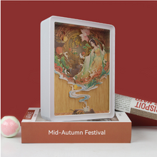 Cultural and Creative Palace Mid-Autumn Festival 3D light shadow paper carving lamp customized creative paper night lamp anniversary gift