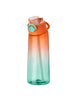 Enjoying fruit flavored water bottle, fragrance extraction straw, two-color gradient plastic water cup, portable for male and female students