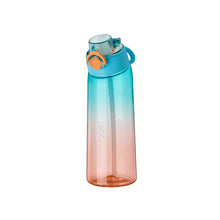 Enjoying fruit flavored water bottle, fragrance extraction straw, two-color gradient plastic water cup, portable for male and female students