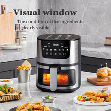 Air fryer household multifunctional visual stainless steel fryer automatic oven 7L large capacity intelligent baking oven