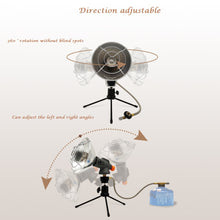 Outdoor gas heater portable gas small sun variable direction desktop heating stove camping heater winter fishing