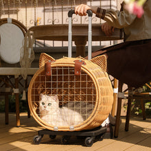 Cat bag, portable outdoor pet suitcase, woven suitcase, dog bag, high aesthetic value, stress resistant cat backpack