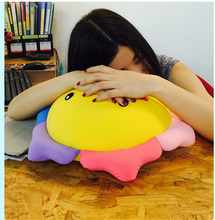 Sunflower pillow transformed into U pillow Office naps neck pillow foam particles soft doll pregnant women side sleeping cushion