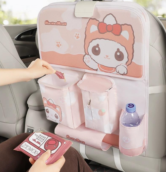 Pull Cat Car Rear Seat Back Storage Rack Car Hanging Bag Seat Back Storage Bag Artifact Rear Multiple