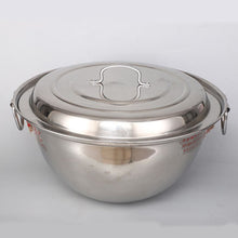 Stainless steel marching pot mutton soup pot thickened commercial hotel outdoor camping army pot two ear large wok