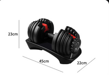 15 speed adjustable dumbbell fitness equipment set 24kg 52.5lb adjustable dumbbell