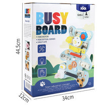 Amazon Preschool Children's Puzzle Montessori Teaching Tool Bear Busy Board Music Mechanism Unlocking Busy Board Toy