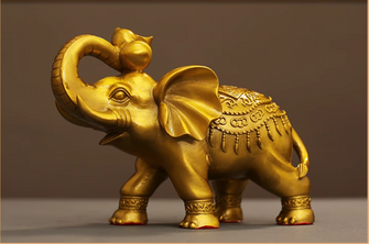 Extra large copper elephant, brass foyer, wealth position, elephant desktop decoration, a pair of copper elephants, living room, water absorbing elephant crafts