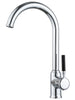 All copper hot and cold kitchen faucet new red flush ball big curved home improvement cabinet yom basin