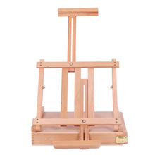 Desktop dedicated beech wood oil painting stand with multi-functional folding and portable sketching wooden easel storage