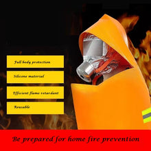 Escape fireproof clothing for household fire protection, high temperature resistant and flame-retardant adult cloak, silicone fiberglass coating cloak