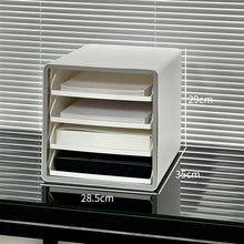 Desktop storage box, drawer style office, multi-layer stationery and data workstation, organizing cabinet A4, paper file shelf