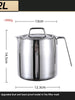 【 Noble Experience 】 316 Stainless Steel Oil Pot with Lid Net Kitchen Oil Filter Artifact