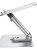 Cross border aluminum alloy folding and lifting computer stand, capable of standing for work, 360 ° rotating laptop stand