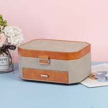 New vintage style large capacity jewelry box octagonal jewelry jewelry box perfume lipstick cosmetics storage box