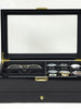 Dresser Black Matte Paint Double Layer Jewelry Watch Storage Box Glass Watch Sunglasses Necklace Jewelry Exhibition