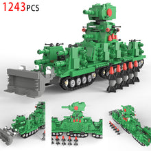 Spot cross-border exclusive tank world KV-44 military building block model World War II Soviet tank assembly toy