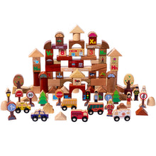 Children's Puzzle Baby Wooden Toys City Street View Transportation Characters Cartoon Car Scene Assembly Building Blocks