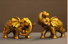 Extra large copper elephant, brass foyer, wealth position, elephant desktop decoration, a pair of copper elephants, living room, water absorbing elephant crafts