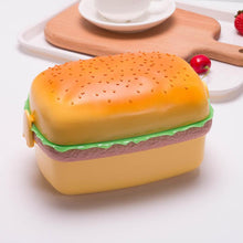 Creative Cute Burger Student Lunch Box Microwave Bento Box Multi-layer Kids Lunch Box