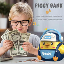 Cute Cartoon Duck Pig Electronic Piggy Bank Backpack Kids Gifts Banknotes Coin Deposit Money Box Atm Piggy Bank For Children