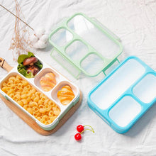 Plastic Student Portable Sealed Bento Box Simple Divider Kids Lunch Box With Spoon