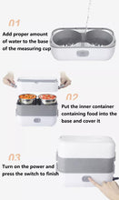 new metal dual-purpose food warmer electric heated plastic container hot bento kids lunch box