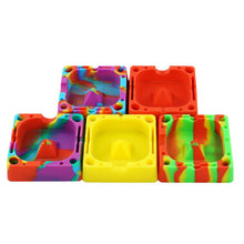 high quality square silicone ashtray travel portable ashtray wholesale custom ashtray color