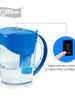 Essential details Material: Plastic Feature: Product Name: wellblue alkaline water filter pitcher Capacity of pitcher: 3.5L Filtration capacity: 17L/H Body material: AS Lid ,reservoir, handle material: ABS