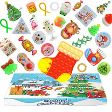 Cross border Christmas reciprocal calendar blind box decompression kneading music cube bubble music DIY decompression toy set