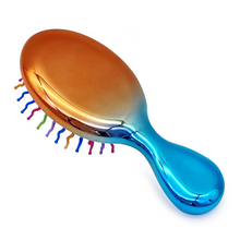 Electroplated candy color portable hairdressing massage comb Gradual colorful air cushion scalp hair comb