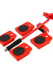 5pcs Lifter Sliders Kit Roller Move Tools Heavy Furniture Appliance Moving