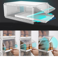 3pcs Transparent Shoe Rack Box Creative Push-pull Thickening Foldable Dust-Proof Automatic Household Entrance White Storage Case