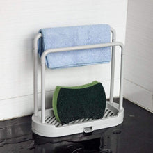 2 in 1 Towel Storage Shelf with Drain kitchen sink sponge holder soap sponge drain rack holder