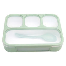 Plastic Student Portable Sealed Bento Box Simple Divider Kids Lunch Box With Spoon