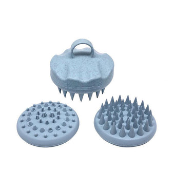 Private Logo Wheat Straw Head Scalp Massage Body Shower Bath Spa Slimming Massage brush Set