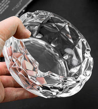 Glass Ashtrays for Indoor Outdoor Decorative Round Crystal Ash Tray