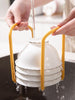 Free retractable dish rack kitchen tableware open countertop storage belt drain small Dish display holder