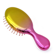 Electroplated candy color portable hairdressing massage comb Gradual colorful air cushion scalp hair comb