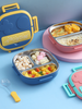 304 stainless steel children's lunch box heat preservation cute spoon cutlery portable compartment bento lunch box