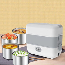 Reusable environment-friendly portable double-layer American standard electric bento box food packaging heater lunch box